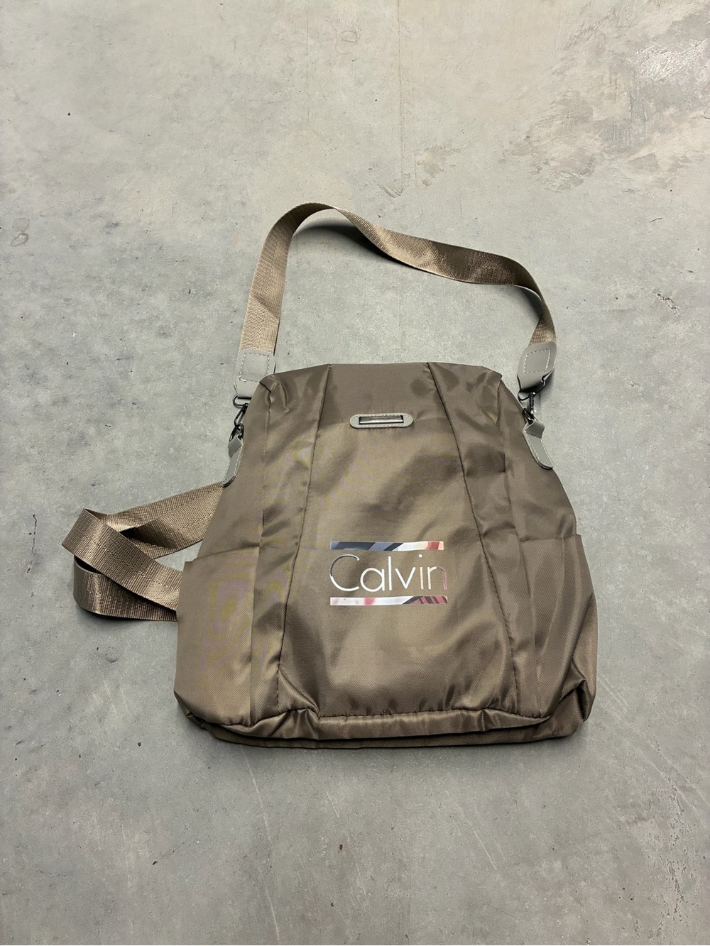 Calvin Klein woman’s Messenger Bag in Taupe